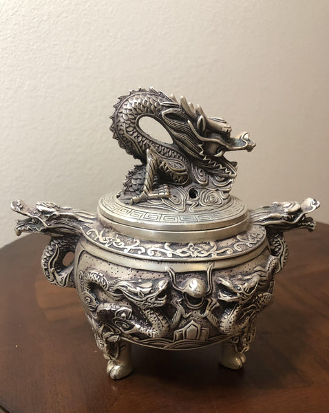 Antique Hand Carved Dragon Incense Burners
