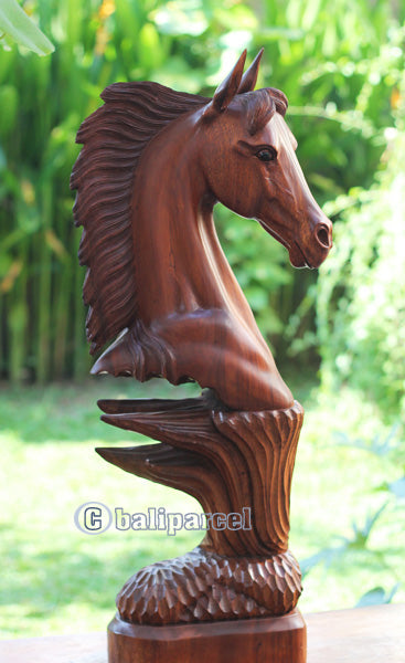 COMING SOON...!!! Wooden Horse, handmade from Suar wood 32"