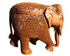 Elephants Carved Whitewood 10" & 12" Height Trunk Down Decorated