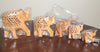 Elephant Carved Whitewood Set 1.5"-2"-2.5"-3"-4" Trunk Up