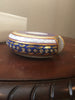 Coaster Marble Round 4" dia x 3 1/2" H set of 6 in Round Box in Blue Artwork