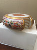 Coaster Marble Round 4" dia x 3 1/2" H set of 6 in Round Box in Red Lotus