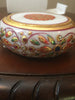 Coaster Marble Round 4" dia x 3 1/2" H set of 6 in Round Box in Red Lotus