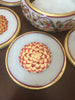 Coaster Marble Round 4" dia x 3 1/2" H set of 6 in Round Box in Red Lotus