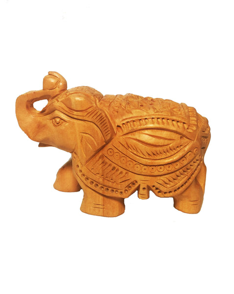 Baby Elephant Carved Whitewood - Cute Exciting Designs ... Choose from Sizes 2", 2.5", 3" and 4" Trunk Up
