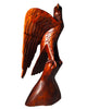 Wooden Eagle hand carved from Suar wood with brown polished 16.5" - Right