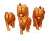 Elephant Carved Whitewood Set 3"-4"-5" & 6" Trunk Up