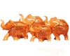 Elephant Carved Whitewood Set 3"-4"-5" & 6" Trunk Up